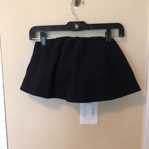 Wilfred black strapless flounce crop top sz S